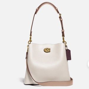 Willow bucket bag COACH in brass/ chalk multi